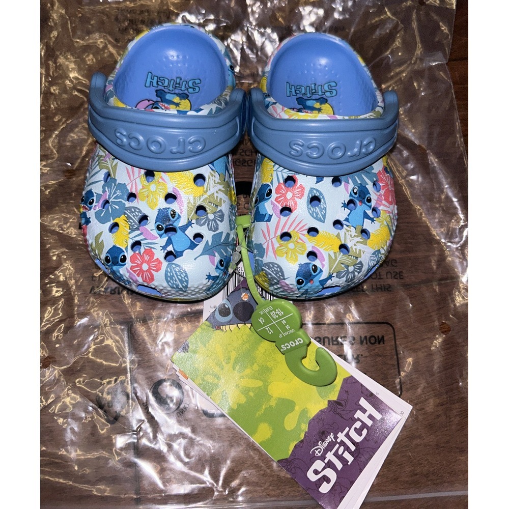Crocs Disney Stitch Classic Clogs Sz 4 C4 toddler Slip On Sandals NEW w/out Box